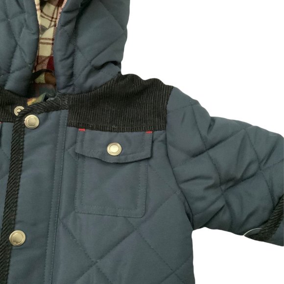 S Rothschild & CO Baby Boys Front-Snap Zipper Snowsuit Navy 6-9 Months - Picture 3 of 5